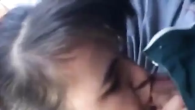 Uzbek girl sucks another guy's cock on the phone camera